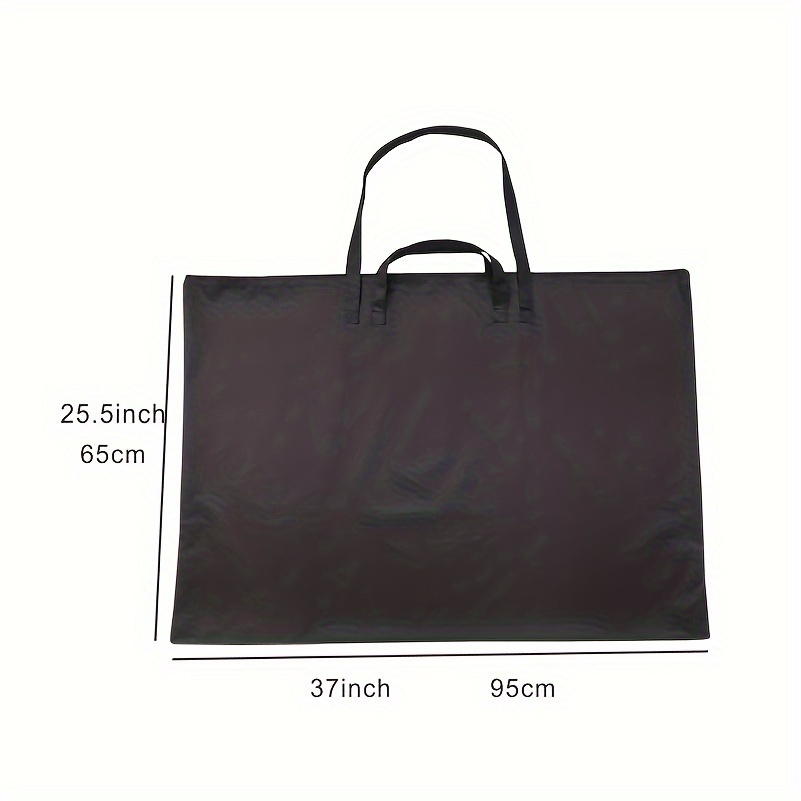1pc large size art portfolio case with shoulder strap artist portfolio storage bag portable waterproof tote bag light weight storage bag black