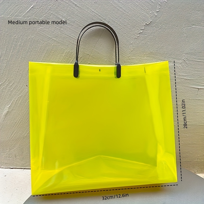 Transparent Jelly Bag Medium PVC Graffiti Tote Bag Fashionable