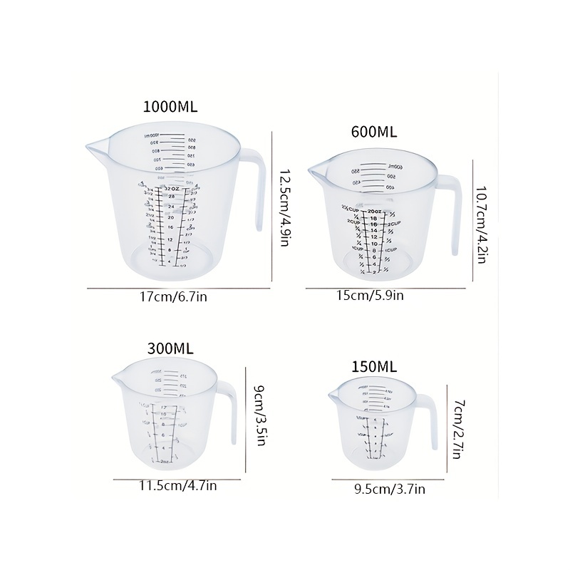  Commercial Glass Measuring Cup, 8 Cup Capacity (2  Liters), Transparant : Home & Kitchen