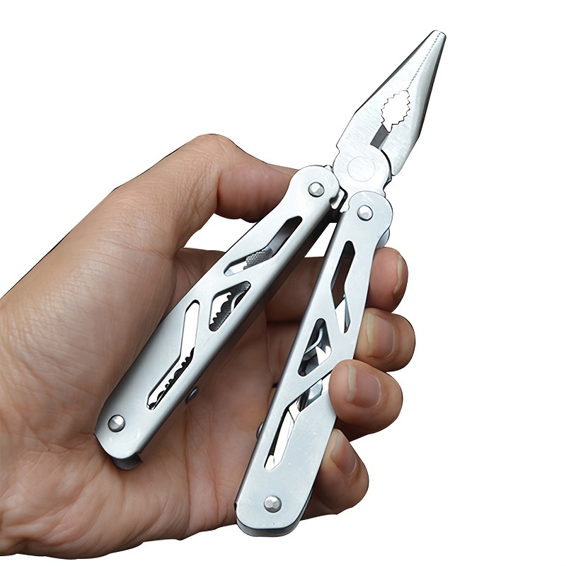 Stainless Steel Folding Pliers With Screwdriver Saw Knife - Temu