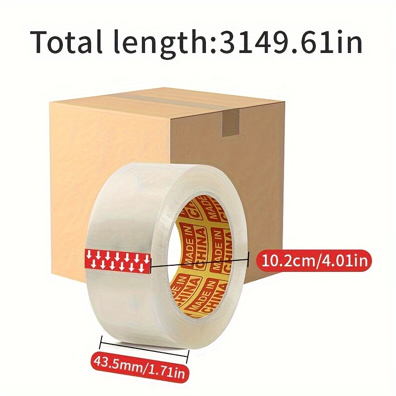 Cinta de embalaje transparente, repuesto de cinta de embalaje para envío de  cajas de mudanza, sellado de almacenamiento de correo, 1.88 pulgadas de