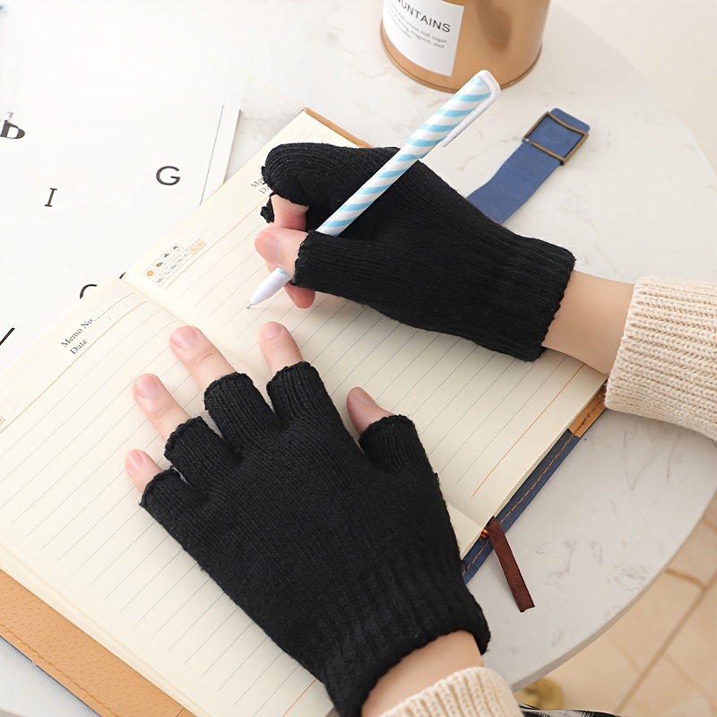 Guantes Colores Sólidos Puntos Guantes Cortos Elásticos - Temu