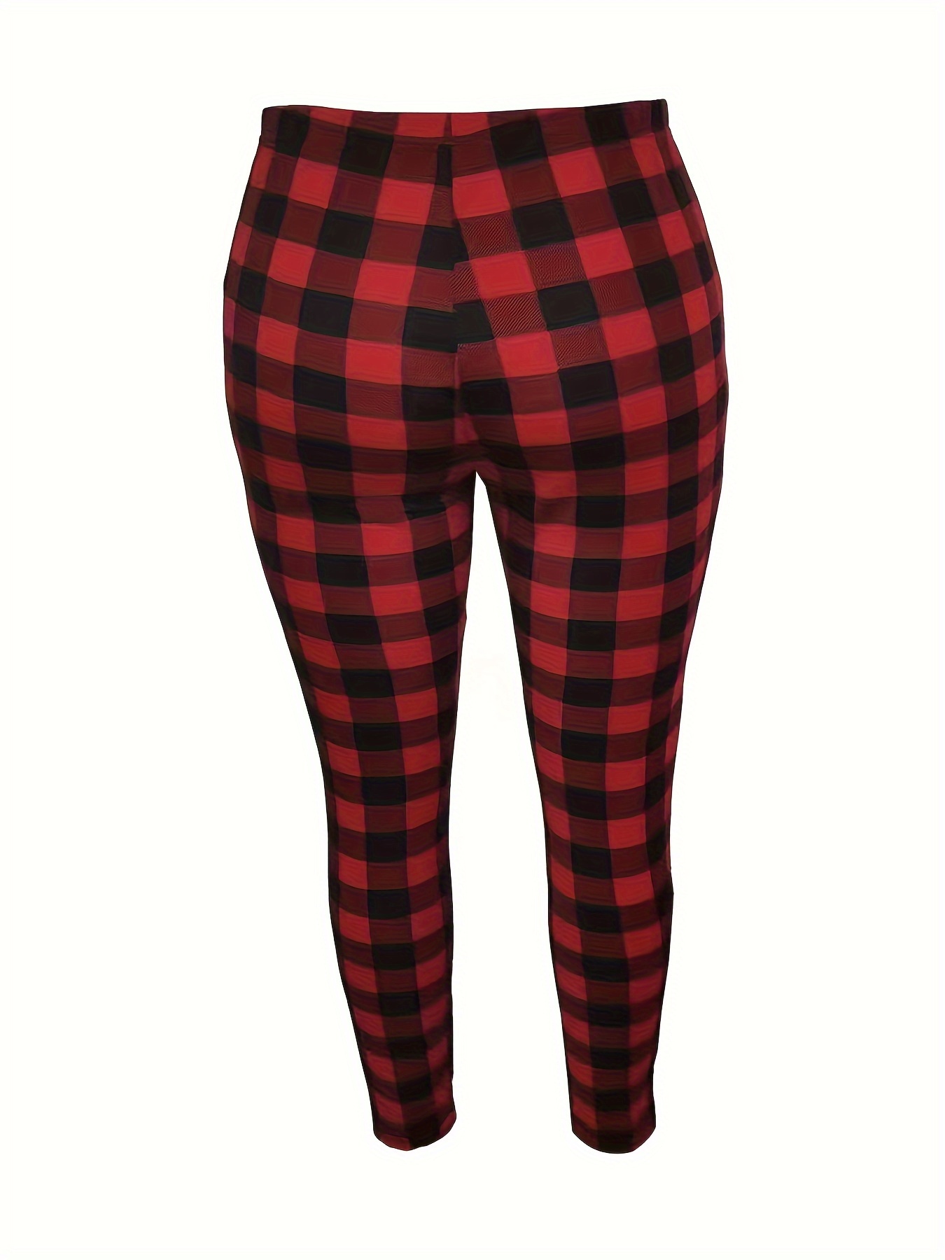 Plus Size Boho Leggings Women's Plus Houndstooth Print - Temu