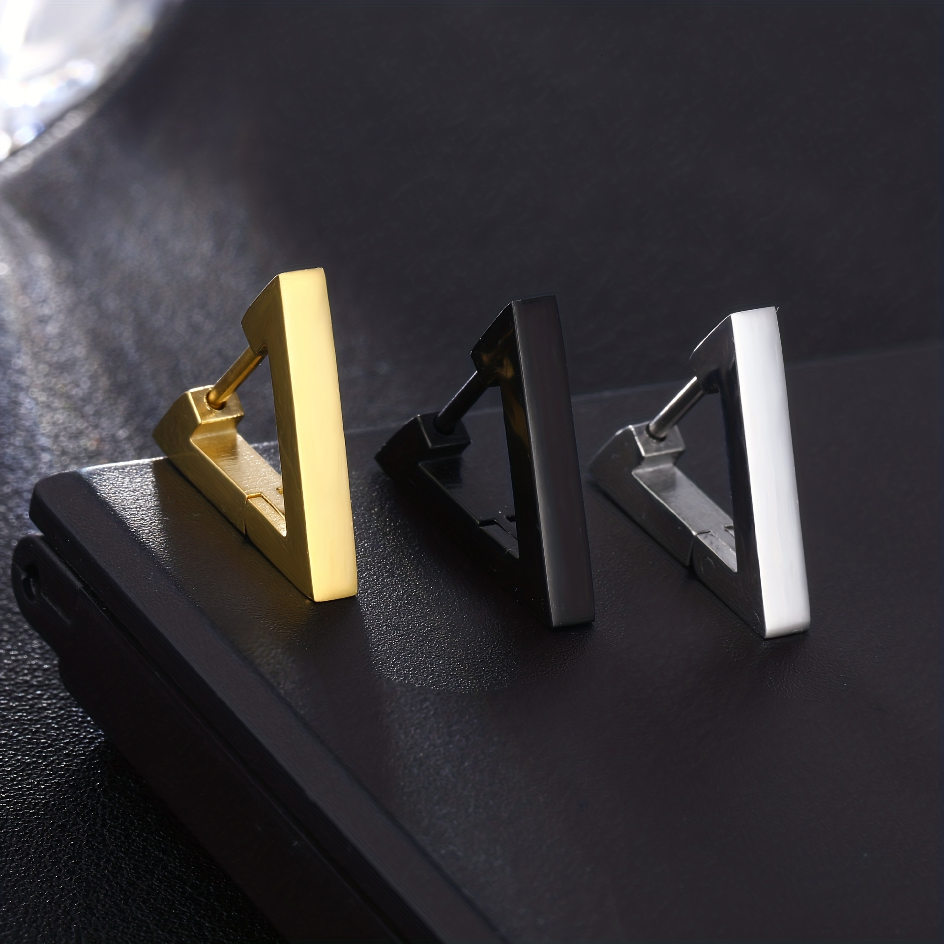 Punk Triangle Titanium Steel Earring