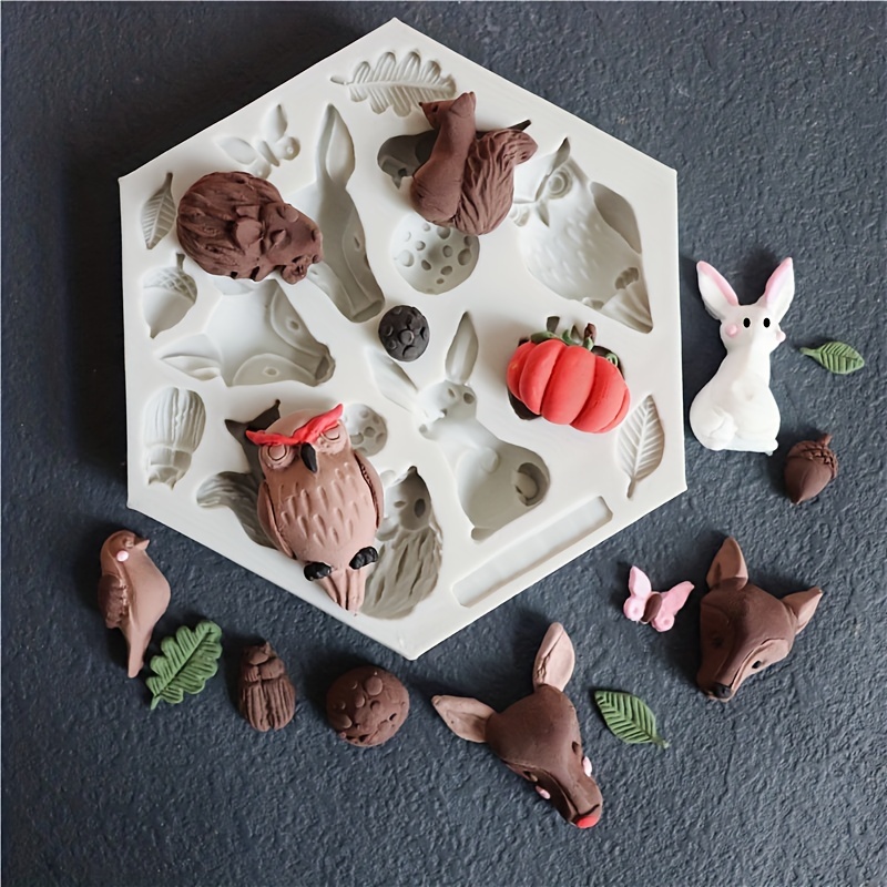 Cute Forest Animal Silicone Molds For Fondant Chocolate - Temu