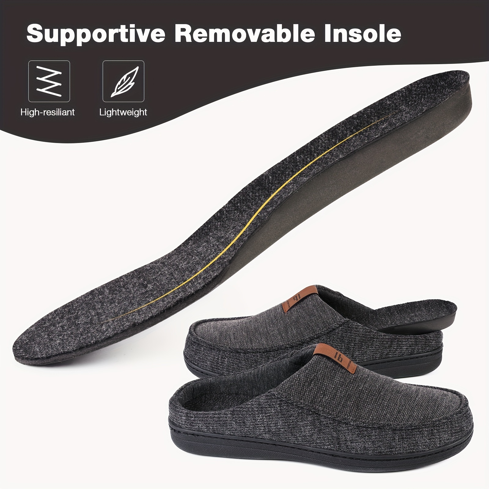 Men's Knitted Mules Lightweight Slip-On Casual Shoes