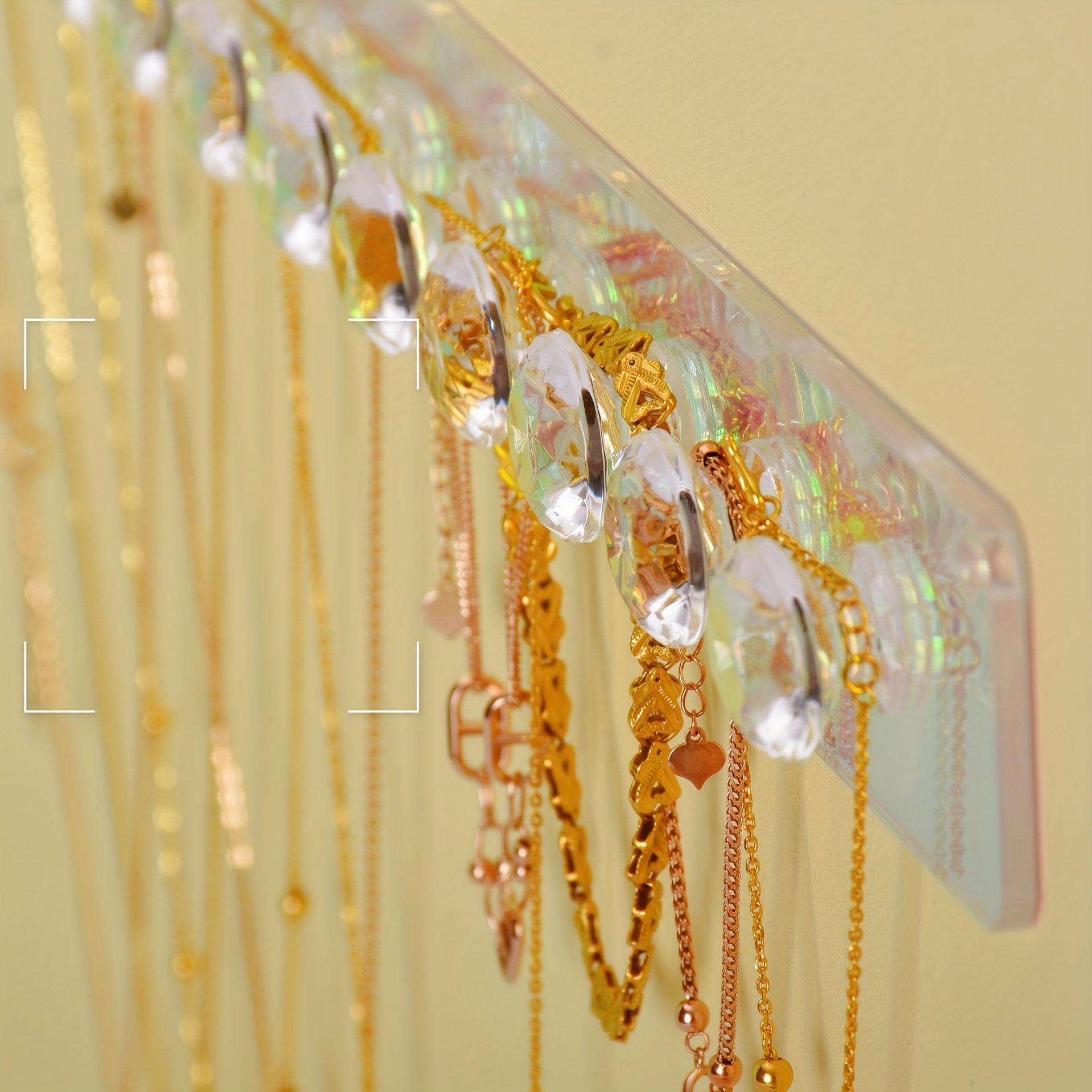 Organizador joyas Exhibición colgante joyería giratoria montada pared  collares