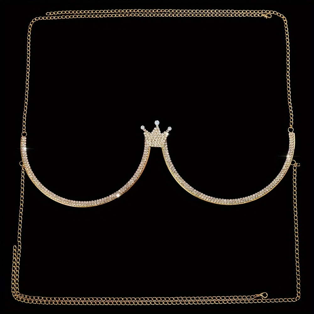 Simple Crown Chest Bracket Bra Jewelry Women Sexy Bikini - Temu