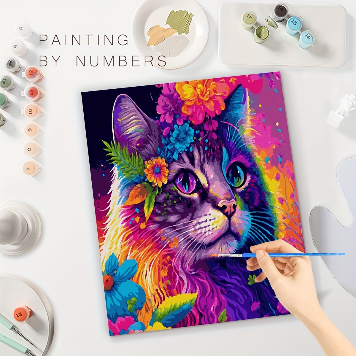 Paint By Numbers For Adults And Beginner Cat Painting - Temu