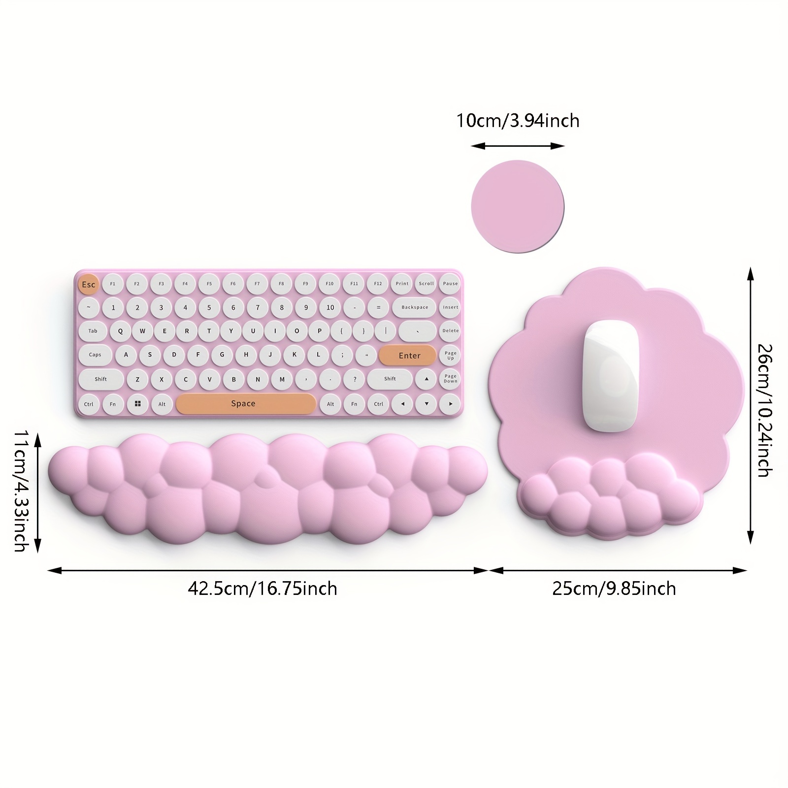     ergonomic mouse pad with memory foam wrist rest perfect for computer laptop gaming home office 2