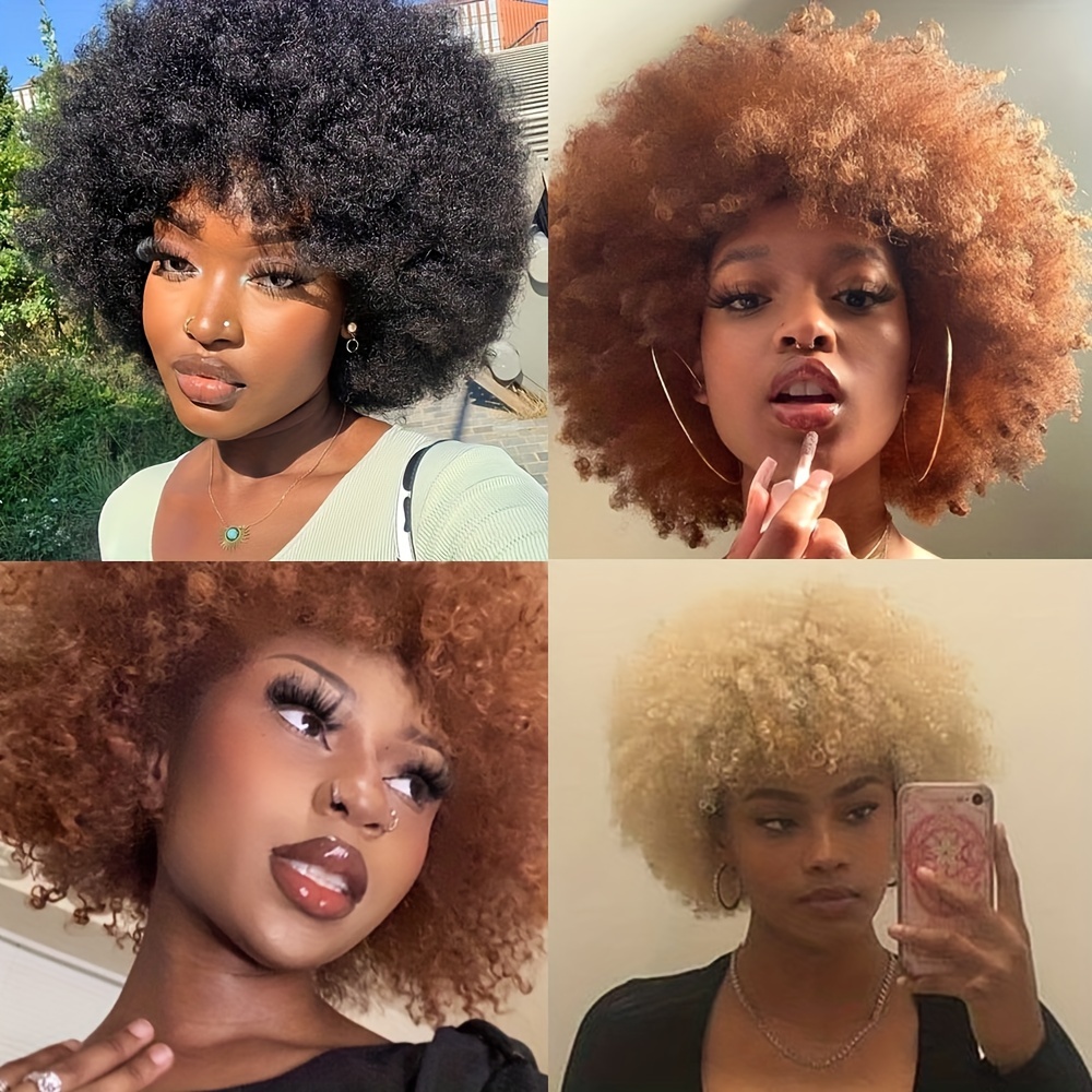 Perruque rouge bouclée pour déguisement afro, accessoire de fête ou cosplay