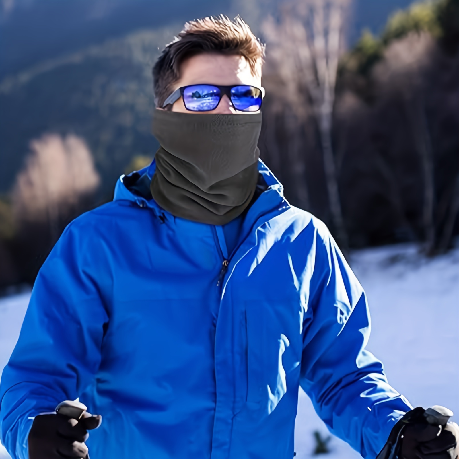1 paire de cache-cou en polaire - Masque facial de ski en hiver pour moto,  course à pied et cyclisme, choix idéal pour les cadeaux - Temu France
