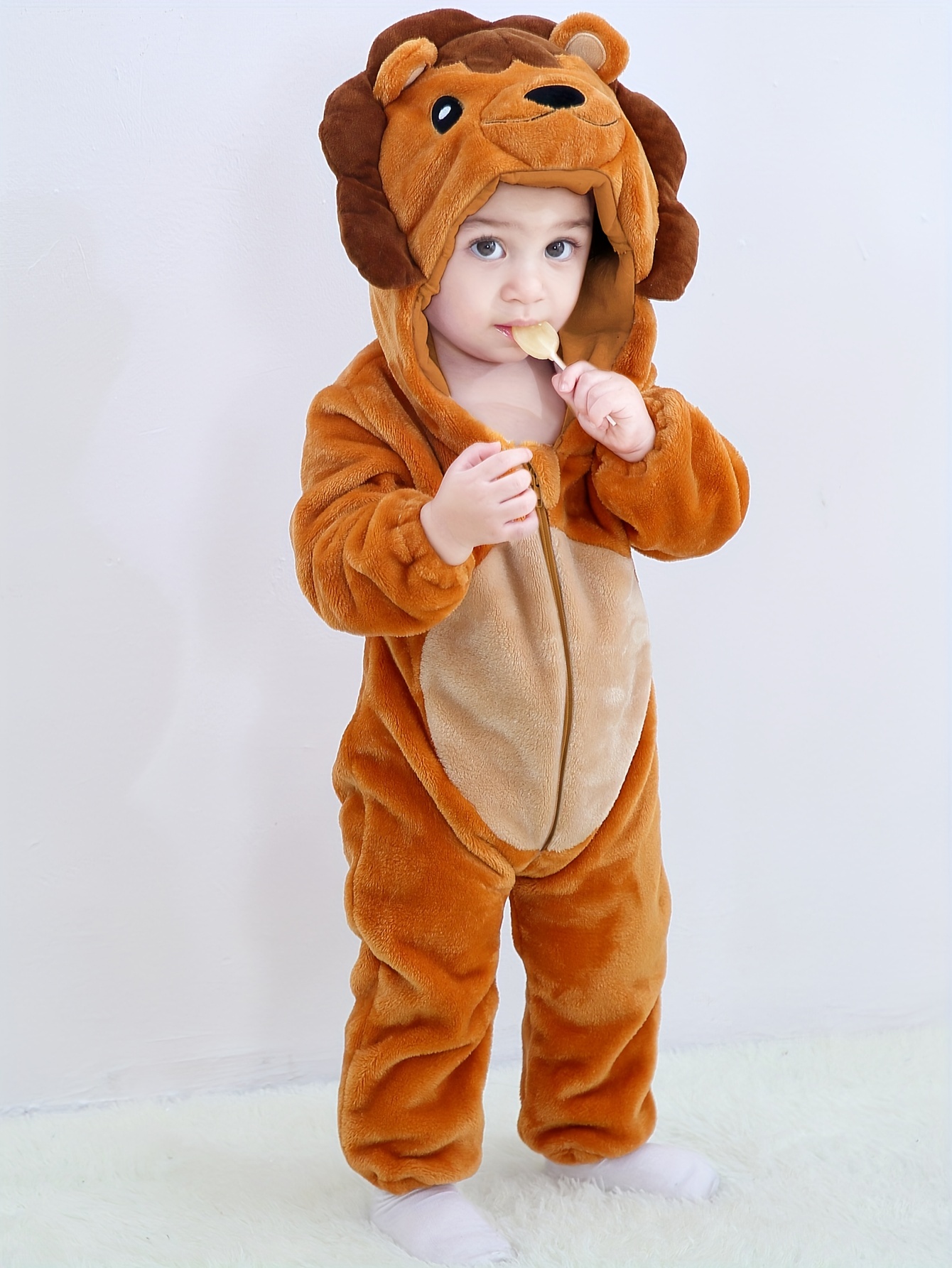 Dress Up America Disfraz de león para bebés - Mameluco de león de Halloween  para niños pequeños