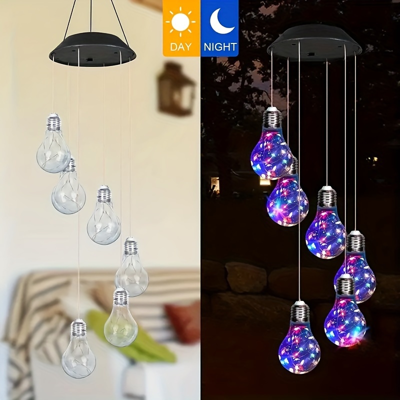 

1 Pack, Colorful Lights Solar Wind Chimes For Outside, Hanging Solar Lights Wind Chime For Women Grandma Mom Birthday Wind Chimes, Christmas Decor For Outdoor Garden Balcony Bedroom Yard