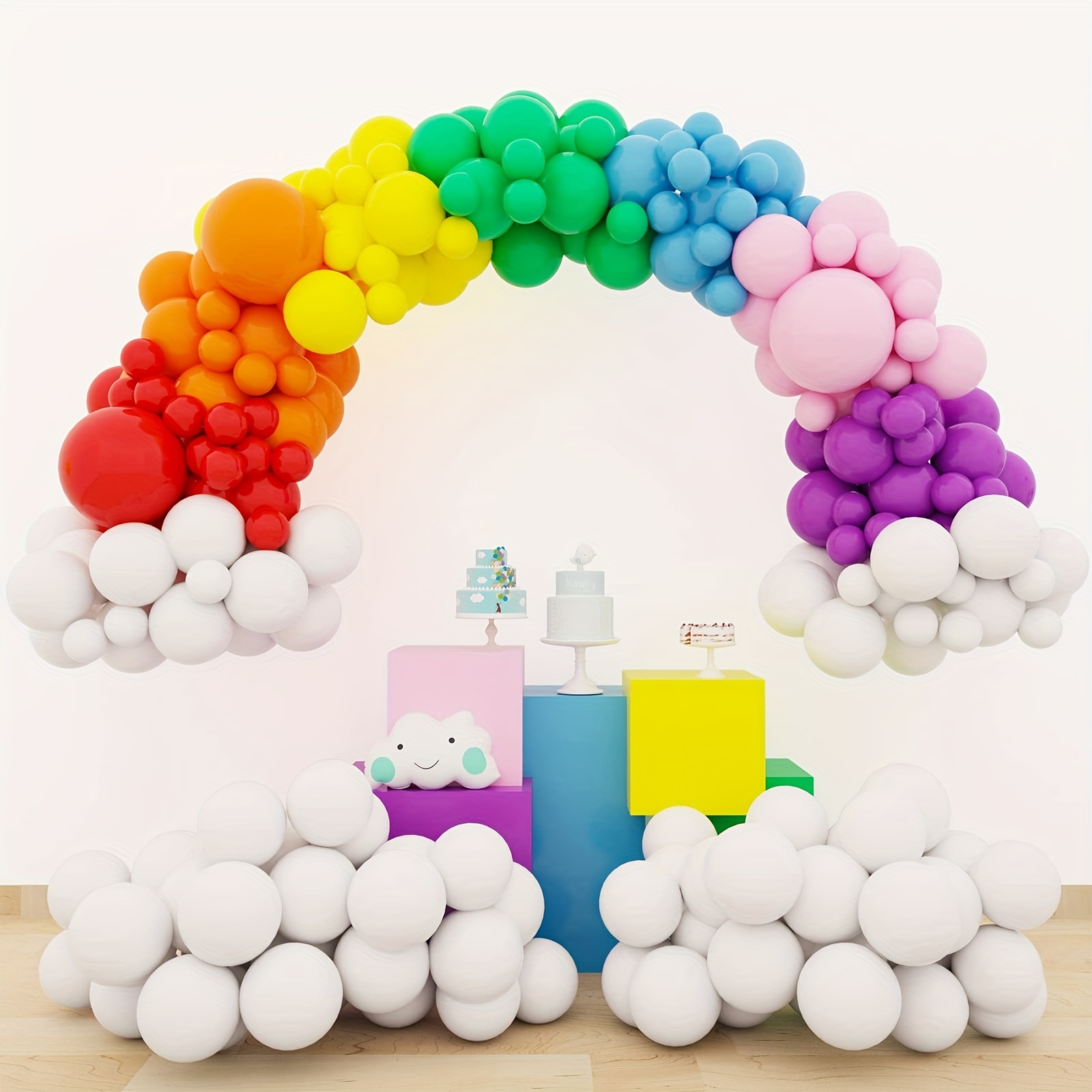 Rainbow Balloon Arch Kit, 5 10 12 8 Assorted Color Latex Balloons Garland  For Birthday Wedding Baby Shower Engagement Anniversary Decorations,  Christmas, Photo Prop, Party Scene Decor Arrangement, Room Decor, Indoor  Decor - Temu