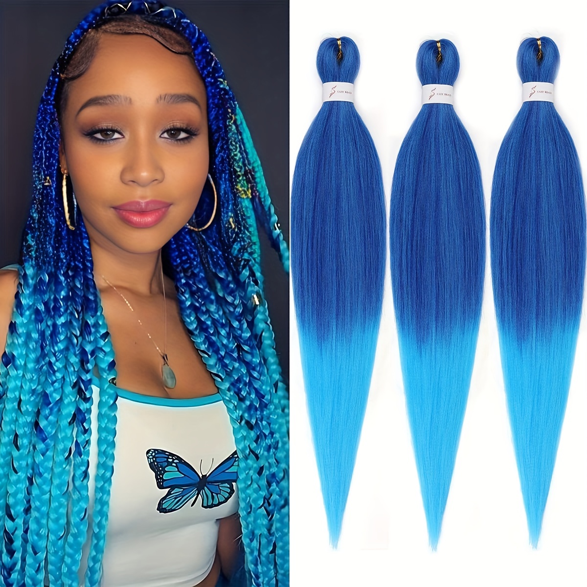 Ombre Color Pre-stretched Jumbo Braiding Crochet Box Braids Hair Extensions  26