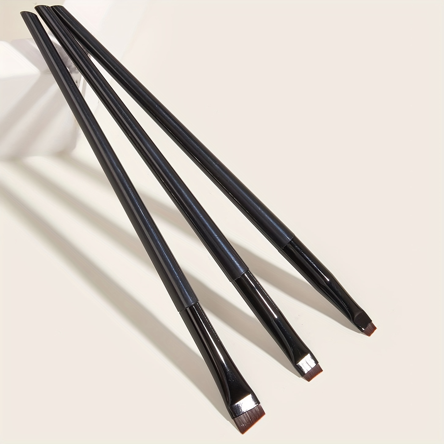 3pcs Eyeliner Brush Fine Angled Brow Tint Brushes Eyebrow Brushes Set Fine  Point Angled Slanted Eyebrow Tinting Brushes Ultra Thin Flat Eyeliner Makeu