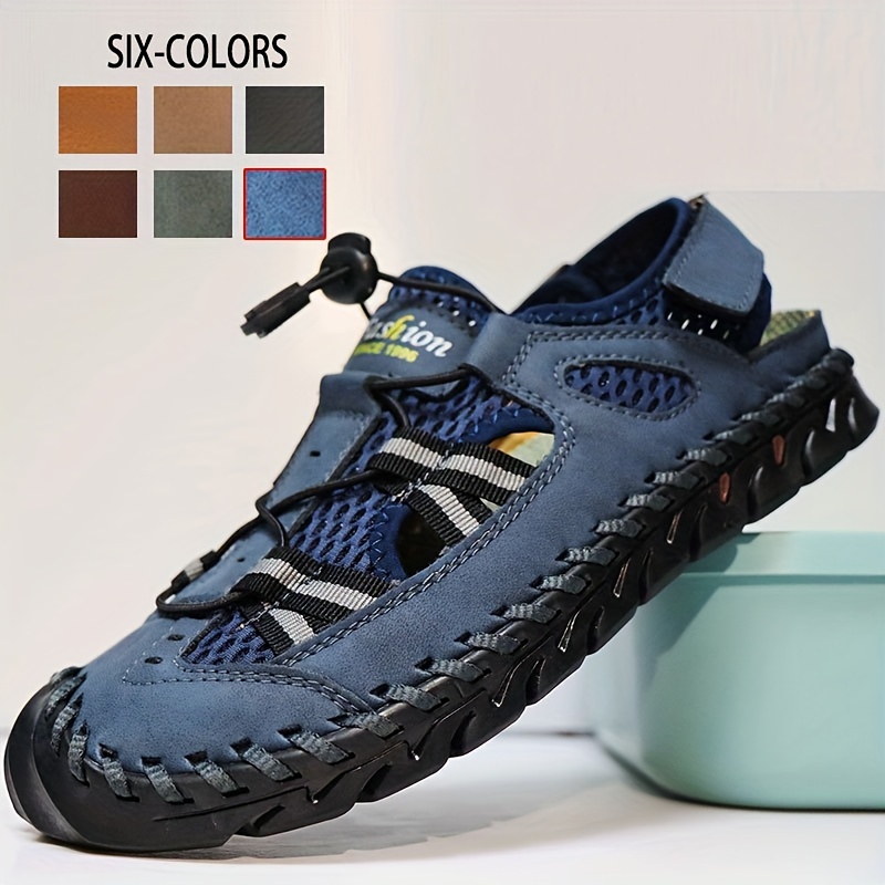 Mens Trendy Breathable Mesh Sandals Adjustable Draw String Casual