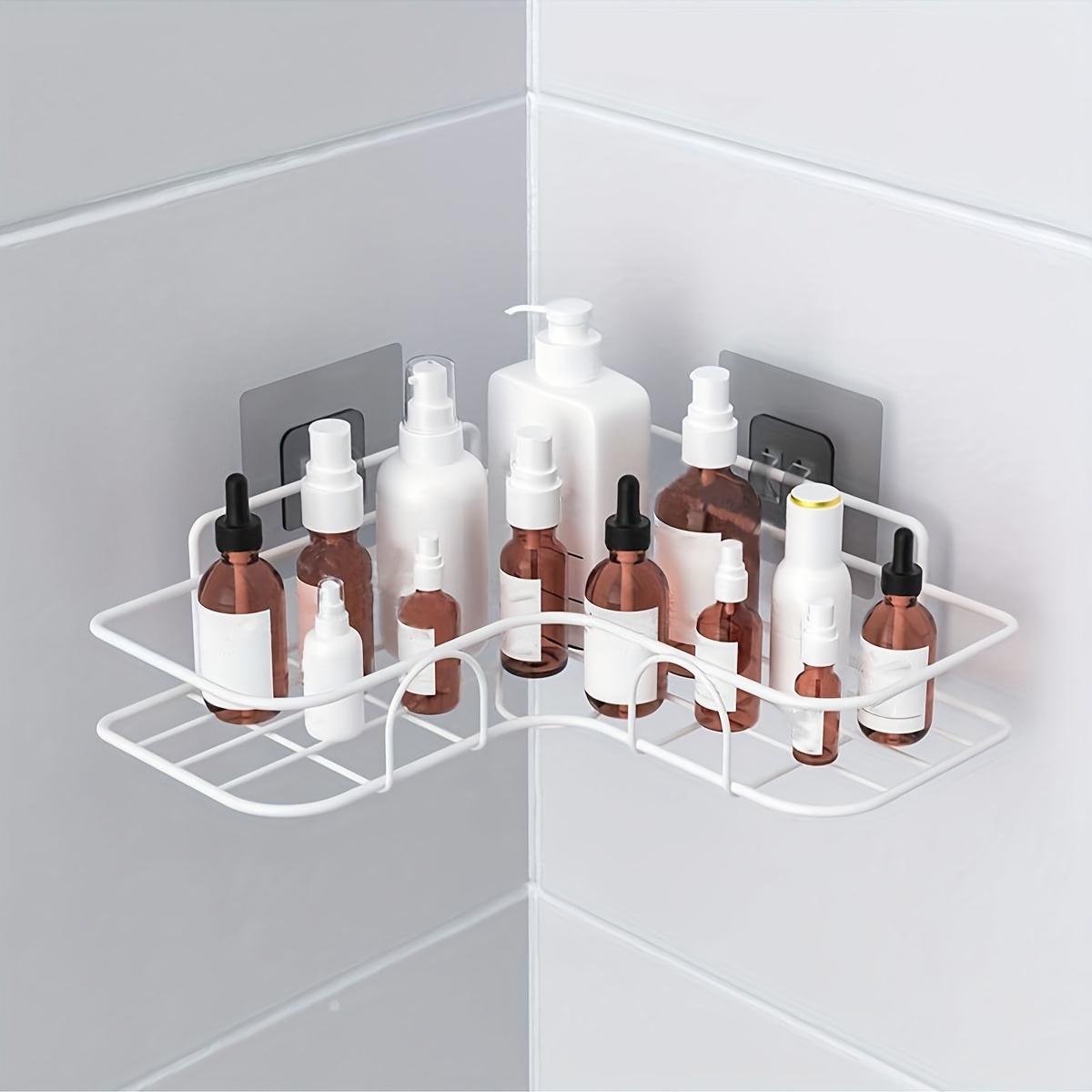 Bathroom Shelf  Punch-free Wall Mounted Bathroom Storage Rack, No-dri –  Bezor