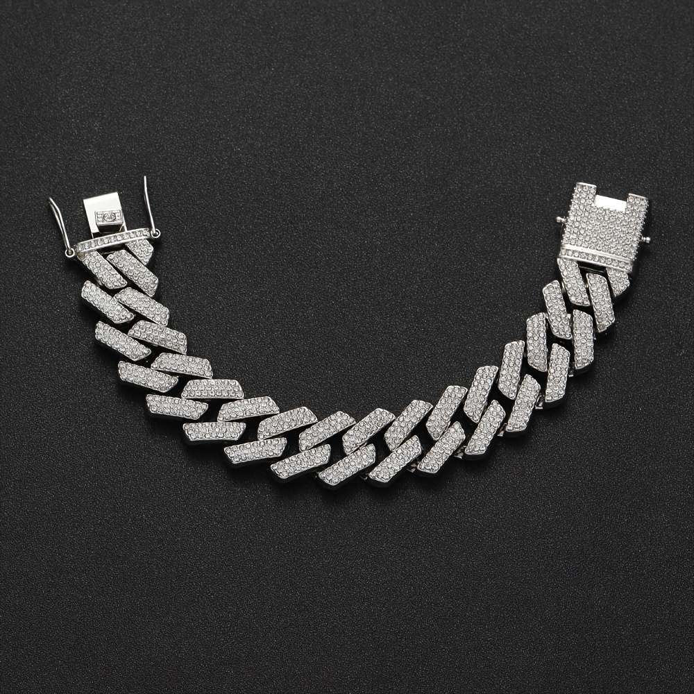 Men's KRKC&CO 20mm Three Rows Diamond Bracelet