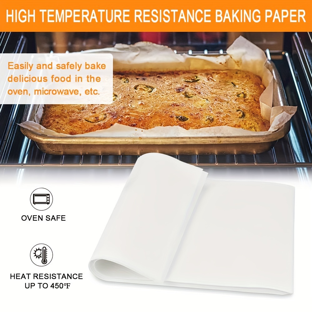  Parchment Paper Sheets for Baking, 200PCS Precut White Baking  Parchment Paper, Non-Stick Parchment Paper Unbleached, Bakery Oven  Greaseproof Cooking Baking Sheet Paper: Home & Kitchen