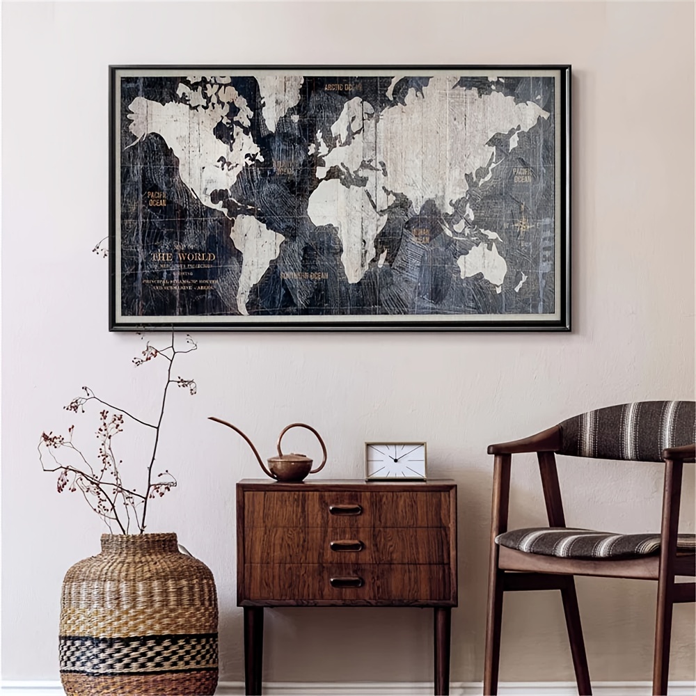 Old Vintage World Map Vintage Reproduction Wall Art Decro Decor Poster  Print Any Size 