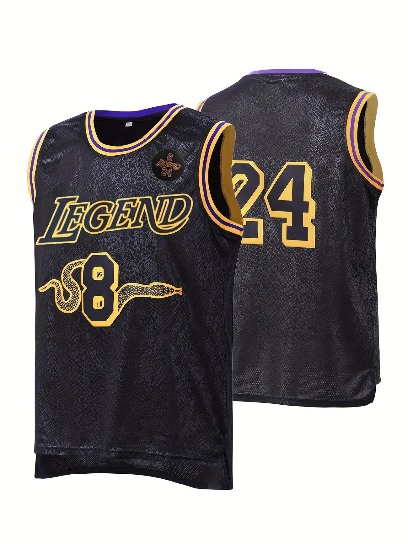 Men's #23 Embroidered Basketball Jersey, Active Slightly Stretch Sleeveless Shirt Size S-XXXL,Temu