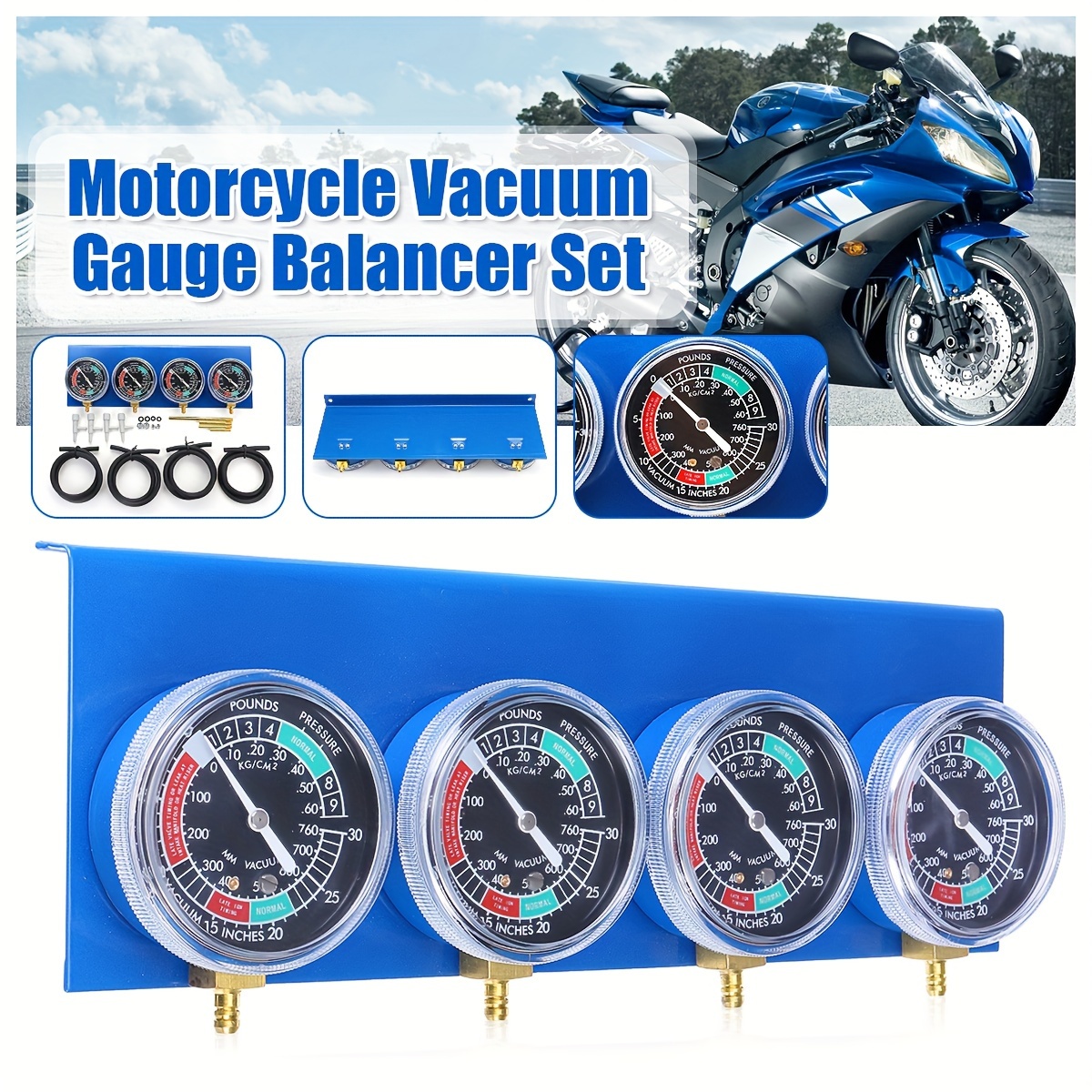 Motorrad Vergaser Kraftstoff Vakuum Manometer Balancer 2 / 4