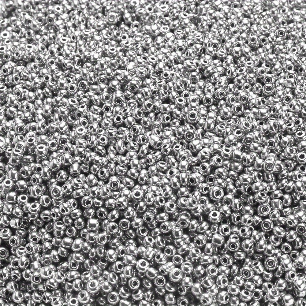 1000pcs 2mm Czech Glass Seed Beads Black White Loose Spacer Beads