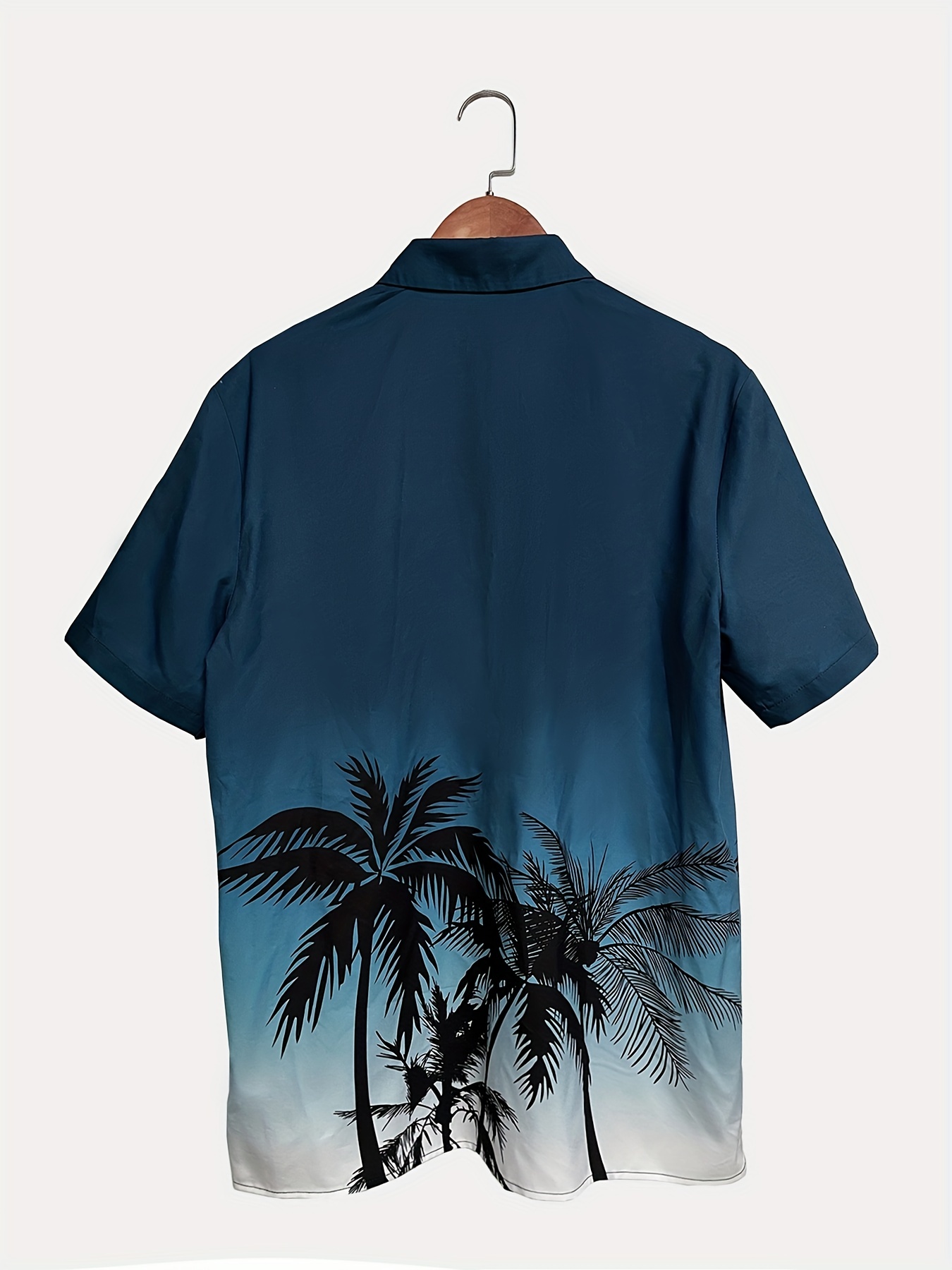 Coconut Tree Print Men's Casual Short Sleeve Hawaiian Shirt, Men's Shirt  For Summer Vacation Resort Best Sellers - Temu