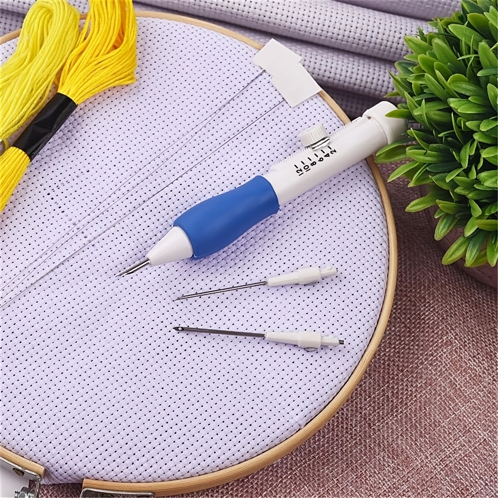 Magic Embroidery Pen Punch Needle Set Knitting Sewing Tool DIY Crafts  Portable ㄒ