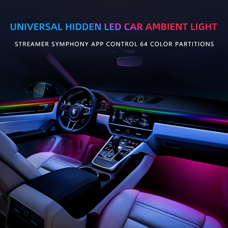 2M voiture intérieur Led lampe décorative EL câblage néon bande pour Auto  bricolage Flexible lumière ambiante USB fête atmosphère Diode - Temu France