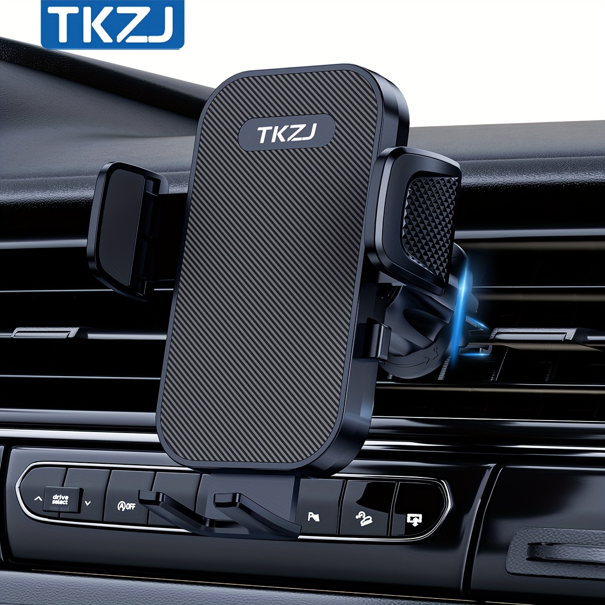 

Tkzj T006l Car Phone Holder Mount With Upgraded Support, Air Vent Metal Hook Cell Phone Cradle, Adjustable Abs Material, Waterproof, 360 Degree Rotation, Compatible With All Smartphones