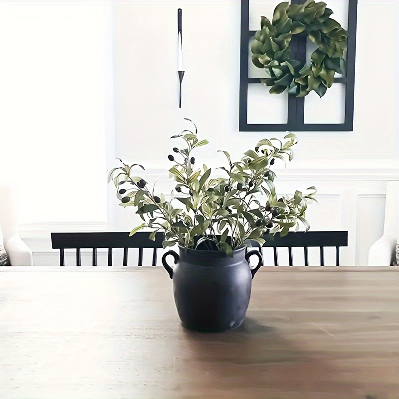1 rama de olivo artificial blanca con frutas, rama de hojas de imitación de  diseño modernista para jarrón de boda, ramo, arreglos, mesa, decoración de  jardín, Moda de Mujer