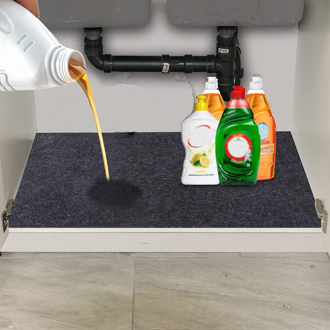 Rubber Sink Mat, Drying Pad, Waterproof And Flexible Under Sink Liner,  Under Sink Liner For Kitchen Bathroom And Laundry, Water Control Mat,  Kitchen Supplies - Temu