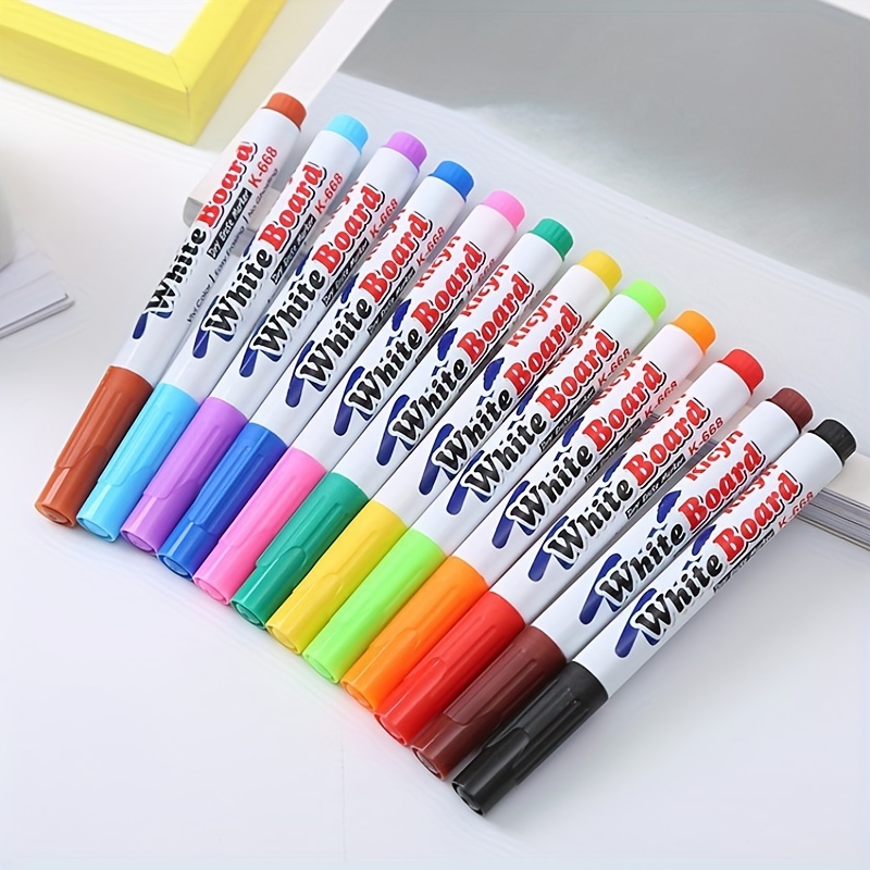 8 Colors Magnetic Dry Erase Markers Fine Tip Magnetic Erasable