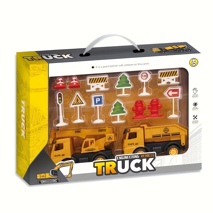 Monster Trucks 3PCS Toddler Cars Cadeaux Friction Power Pull Back Push and  Go Ensemble de Voiture pour bébé Enfants garçons 12 Mois