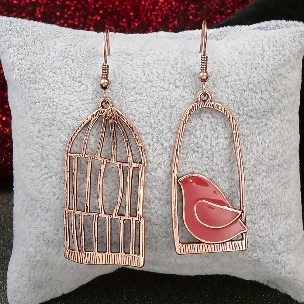 Bird on sale cage earrings