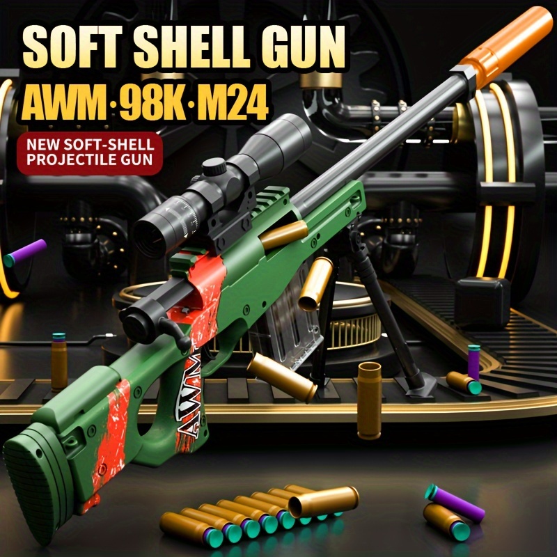 Soft Bullet Blaster Sniper, Sniper Rifle Gun, Soft Bullet Gun, Air Soft  Gun