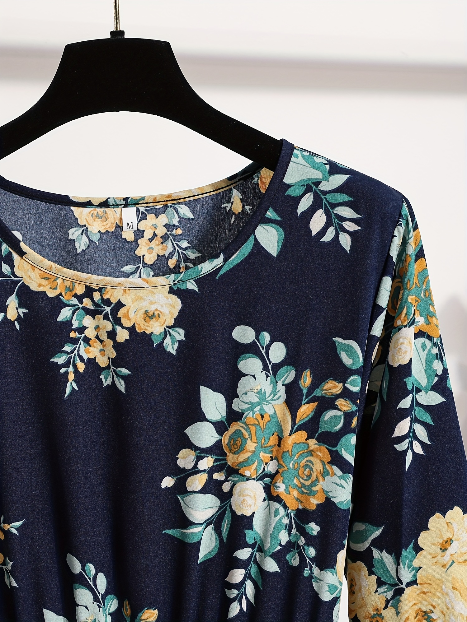 spring autumn casual dress long sleeves floral print long - Temu Kazakhstan