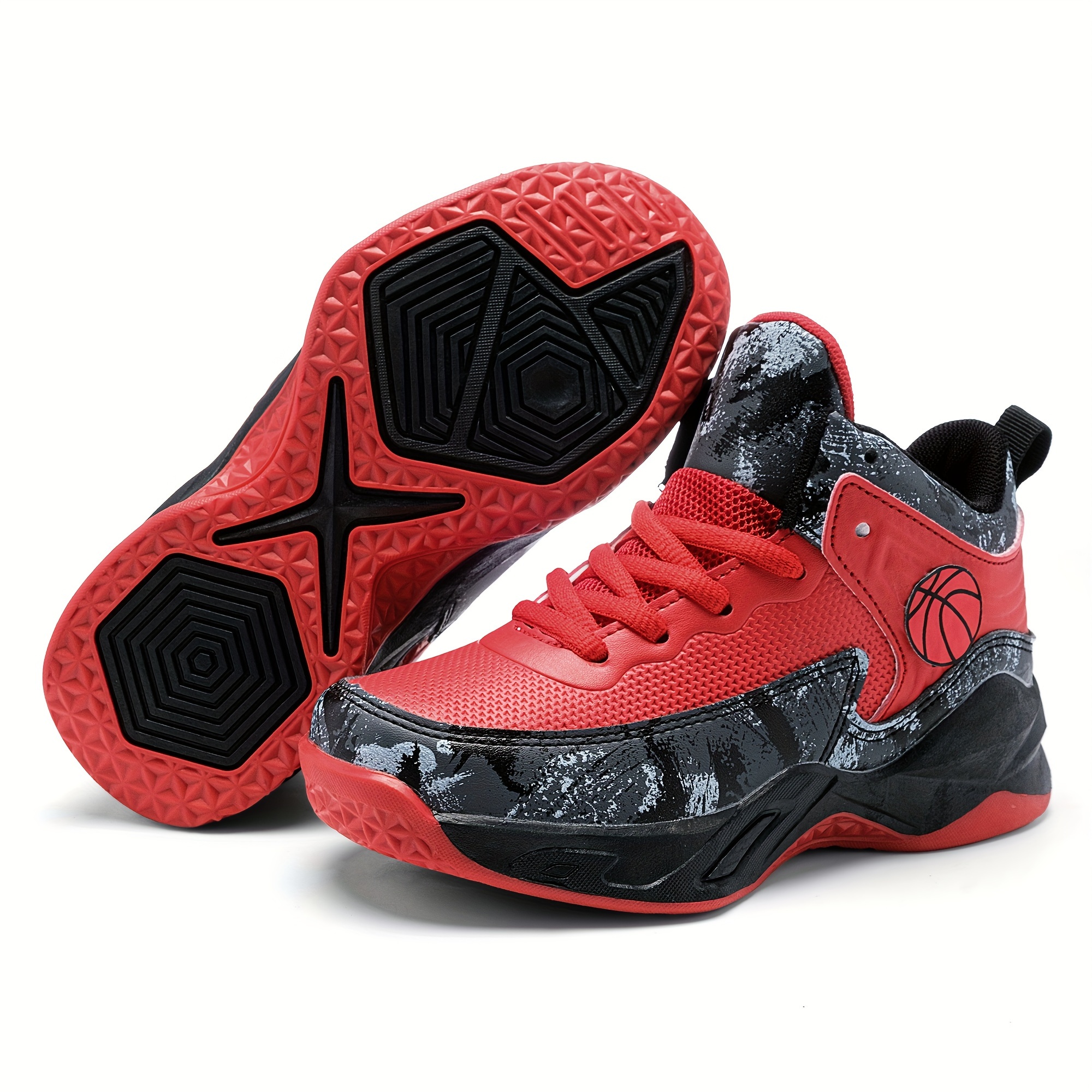 Zapatillas de baloncesto antideslizantes para niños y niñas, zapatos de  tenis de entrenamiento de baloncesto, zapatillas