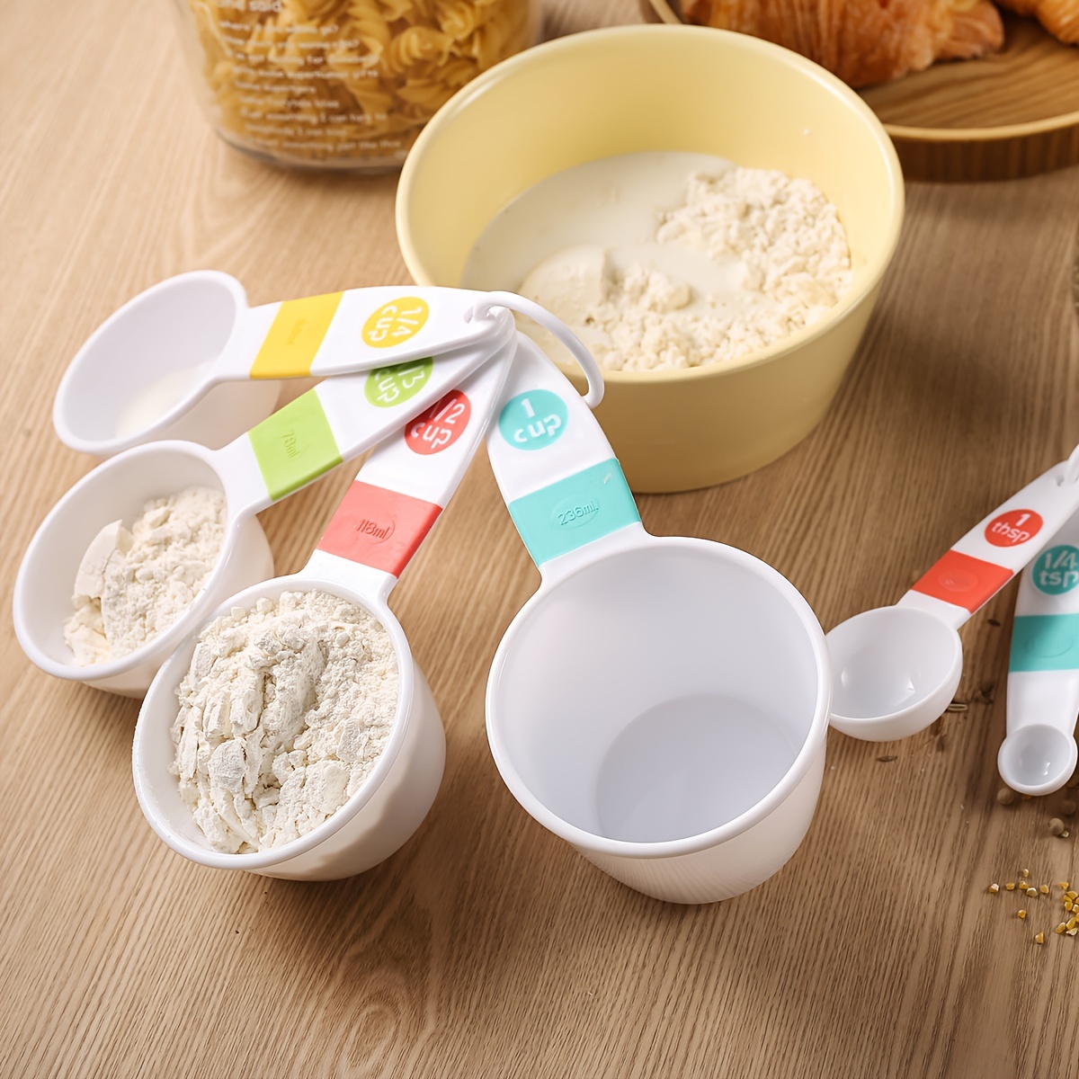 Measuring Spoons Set, Plastic Measuring Cups, For Dry And Liquid  Ingredient, Baking Tools, Kitchen Gadgets, Kitchen Accessories - Temu