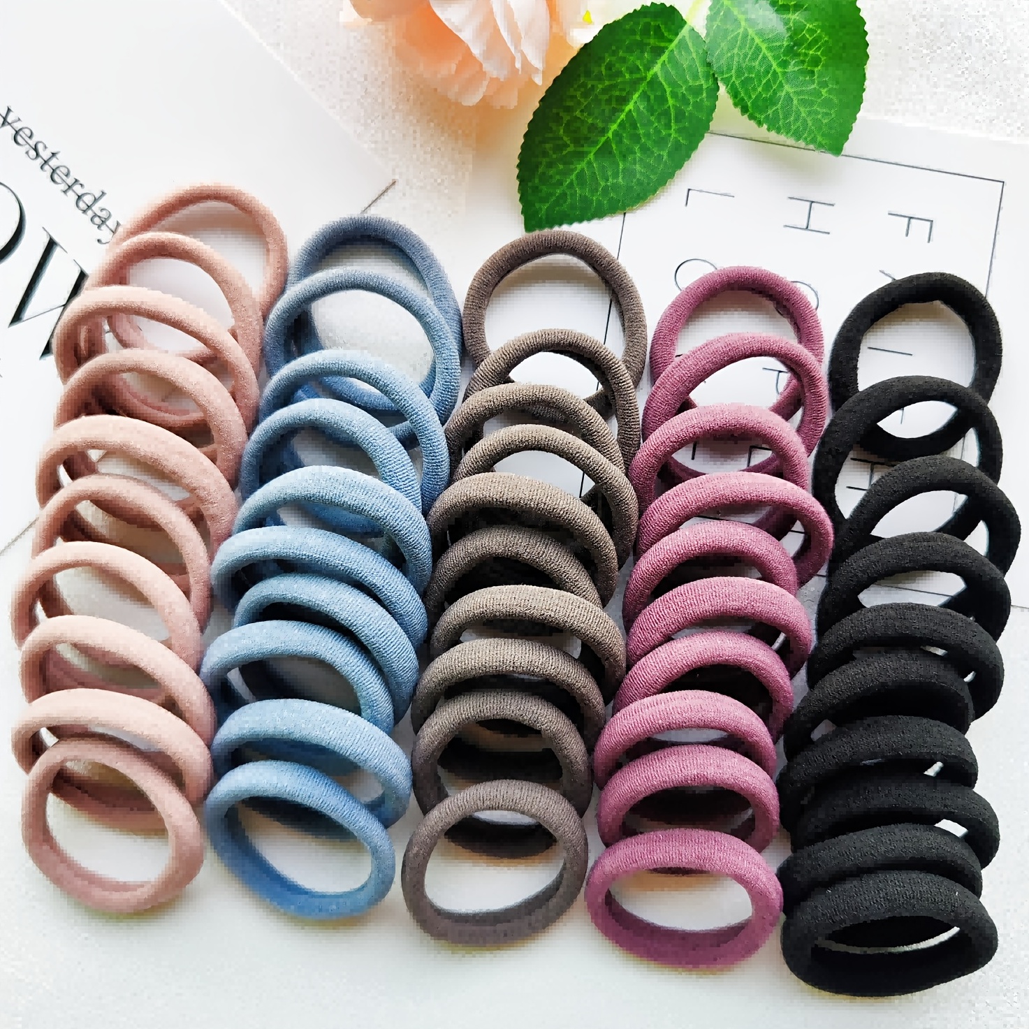 50Pcs/box Girly candy color seamless hair rope hair tie high