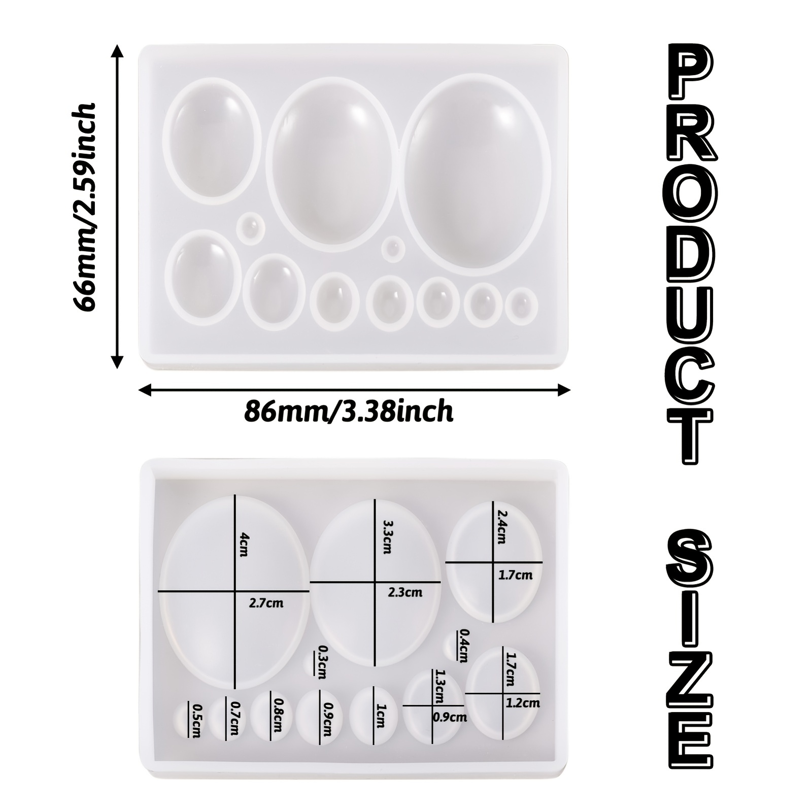 Resin Ring Molds Silicone, Silicone Molds for Epoxy Resin, Resin Molds 14  Sizes with Round and Rhombic Faces for Making Rings, Earrings, Pendants,  Crafts for Christmas Gifts