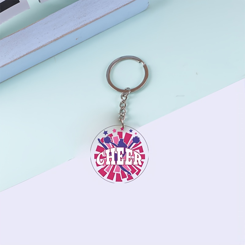 Personalized, Cheer Pom Pom Keychain, Party Favors Keychain