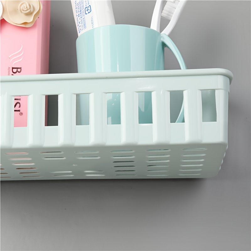 1pc Hanging Storage Basket For Bathroom, Plastic Shower Caddy Organizer,  Wall Mounted Basket
