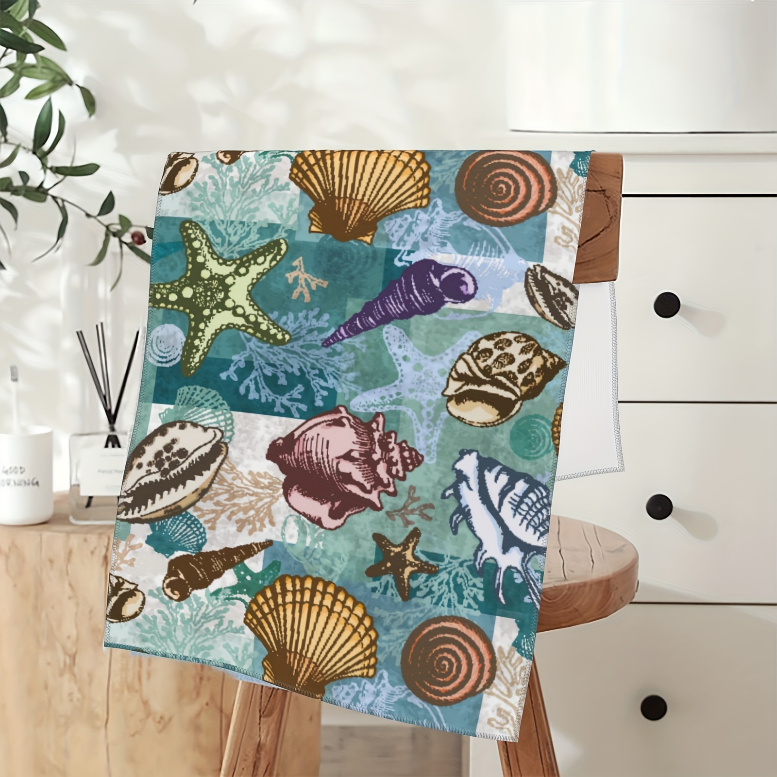 Seashell bathroom online towels