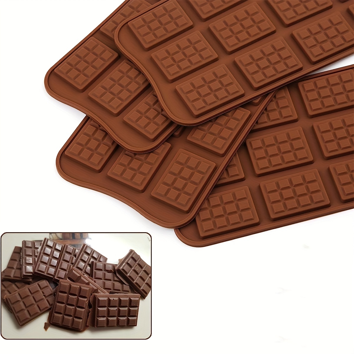 Chocolate Bar Mold 6 Cavity 3d Silicone Mold Heat Resistant - Temu