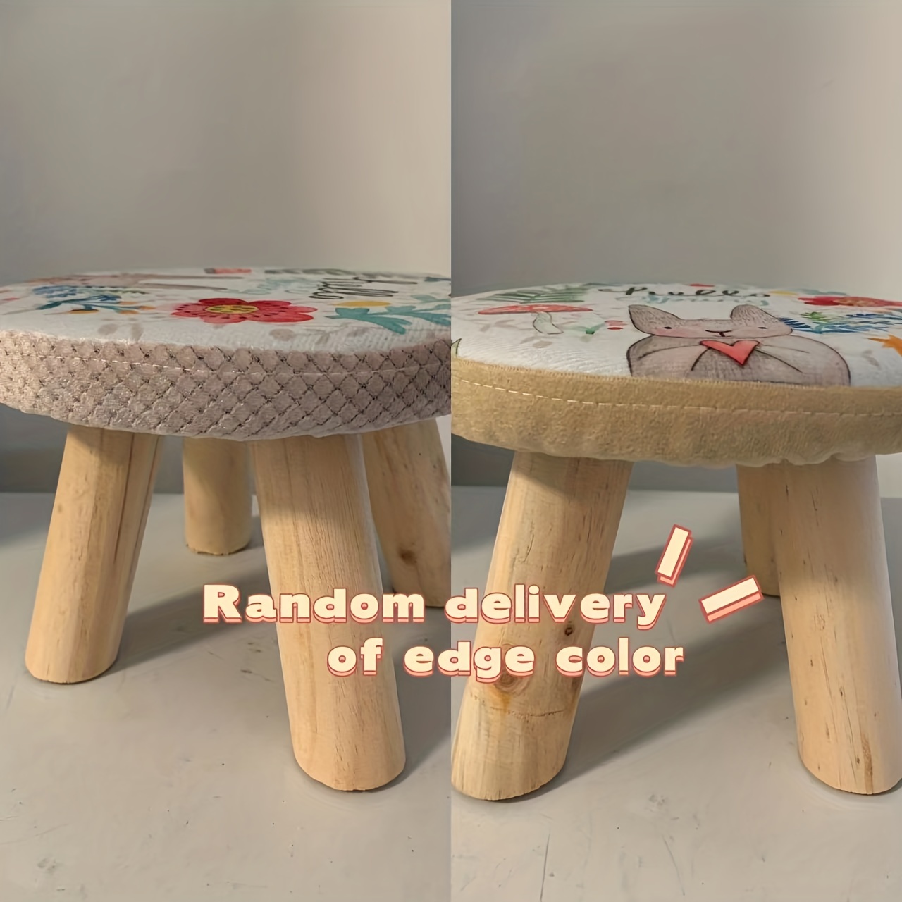 Small Green Painted Wooden Stool