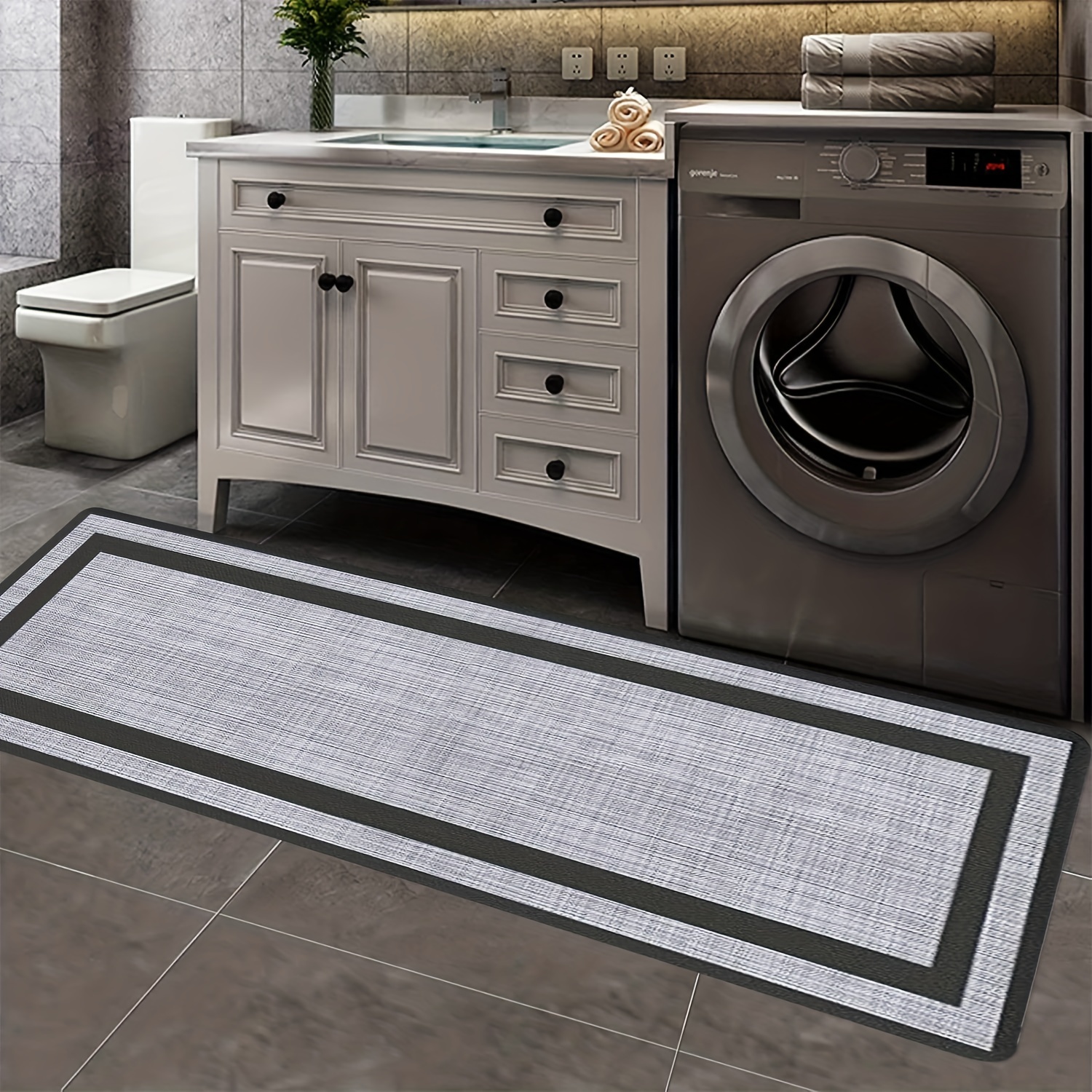 Geometric Runner Rugs Soft Laundry Room Rug Long Anti - Temu